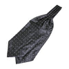 Mens Black & Silver Small Polka Dot Cravat