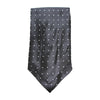 Mens Black & Silver Small Polka Dot Cravat