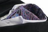 Mens Pink, Light Blue & Purple Paisley Cravat