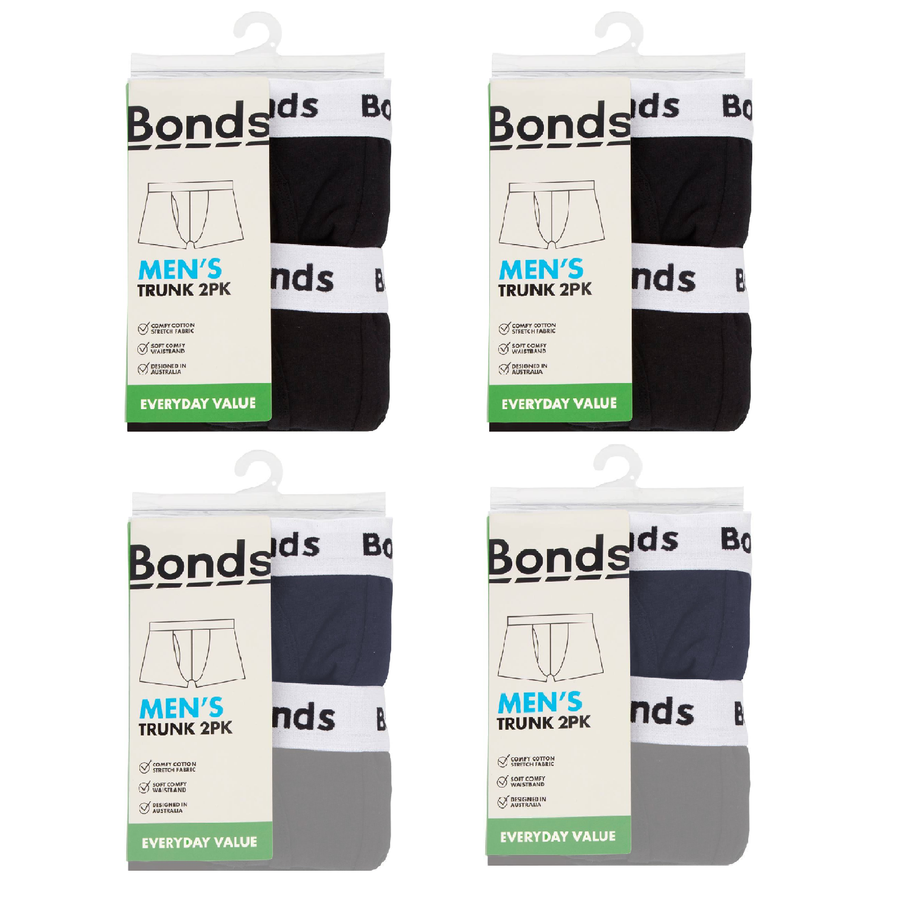 8 X Mens Bonds Everyday Trunks Underwear Assorted Shorts Jocks Briefs – Tie  Store Australia