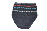 4 Pairs X Bonds Mens Hipster Briefs Black/Multicoloured Logo As1