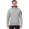 Mens Hard Yakka Brushed Fleece Hoodie Jumper Grey Marle Y19326