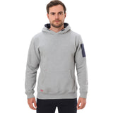 Mens Hard Yakka Brushed Fleece Hoodie Jumper Grey Marle Y19326