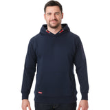 Mens Hard Yakka Brushed Fleece Hoodie Jumper Navy Y19326