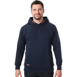 2 x Mens Hard Yakka Brushed Fleece Hoodie Jumper Navy Y19326