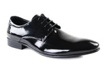 Mens Zasel Bond Patent Black Shiny Leather Lace Up Shoes