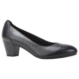 Grosby Ivy Black Closed Toe Thick Heels Casual Work Ladies Womens Shoes