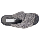 Grosby Womens Invisible Curlycross Comfortable Home Slippers Grey