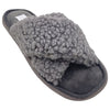 Grosby Womens Invisible Curlycross Comfortable Home Slippers Grey