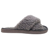 Grosby Womens Invisible Curlycross Comfortable Home Slippers Grey