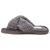 Grosby Womens Invisible Curlycross Comfortable Home Slippers Grey