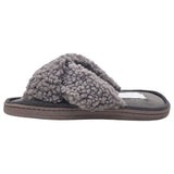 Grosby Womens Invisible Curlycross Comfortable Home Slippers Grey