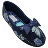Grosby Womens Vera Comfortable Printed Slippers Navy