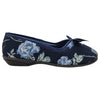 Grosby Womens Vera Comfortable Printed Slippers Navy