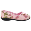 Grosby Womens Vera Comfortable Printed Slippers Pale Pink