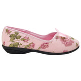 Grosby Womens Vera Comfortable Printed Slippers Pale Pink