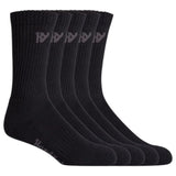 5 x Mens Hard Yakka Crew Work Black Workwear Socks Y20035