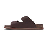 Mens Hush Puppies Cracker Brown Sandals Slip On Leather Shoes
