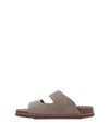 Mens Hush Puppies Cracker Taupe Sandals Slip On Leather Shoes