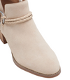 Womens Hush Puppies Calder Shoes Latte Suede Dress Formal Comfort Heel Boot