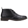 Hush Puppies Harbour Boots Mens Lace Up Shoes Leather Black Burnish