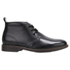 Hush Puppies Harbour Boots Mens Lace Up Shoes Leather Black Burnish