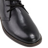 Hush Puppies Harbour Boots Mens Lace Up Shoes Leather Black Burnish