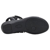 Hush Puppies Womens Amazing Black Slip On Leather Slides Sandals