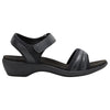Hush Puppies Womens Amazing Black Slip On Leather Slides Sandals