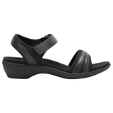 Hush Puppies Womens Amazing Black Slip On Leather Slides Sandals