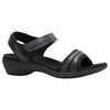 Hush Puppies Womens Amazing Black Slip On Leather Slides Sandals
