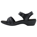 Hush Puppies Womens Amazing Black Slip On Leather Slides Sandals