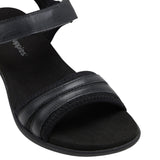 Hush Puppies Womens Amazing Black Slip On Leather Slides Sandals