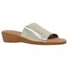 Hush Puppies Womens Coco Slip On Leather Champagne Sandals