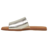 Hush Puppies Womens Paradise Slip On Leather Slides Champagne Sandals
