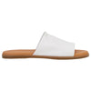 Hush Puppies Womens Paradise Slip On Leather Slides White Sandals