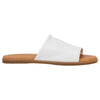 Hush Puppies Womens Paradise Slip On Leather Slides White Sandals