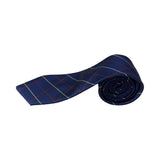 Mens Navy With Red & Light Yellow Stripes Patterned 8cm Neck Tie