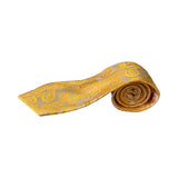 Mens Yellow Paisley Patterned Neck Tie