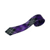 Mens Purple Plaid Striped 5cm Skinny Neck Tie