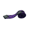 Mens Purple Plaid Striped 5cm Skinny Neck Tie