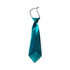 Kids Boys Turquoise Elastic Plain Neck Tie