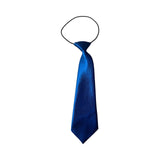 Kids Boys Blue Elastic Plain Neck Tie