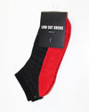 1 x Mens Black & Red Low Cut Socks