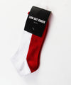 1 x Mens White & Red Low Cut Socks
