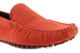 Mens Zasel Summer Slip On Orange Suede Boat Shoes