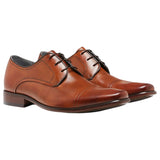 Julius Marlow Mens Knock Cognac Formal Dress Leather Lace Up Shoes