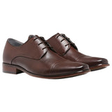 Julius Marlow Mens Knock Mocha Formal Dress Casual Leather Lace Up Shoes