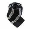 Knitted Black, Grey & White Striped Patterned Neck Tie