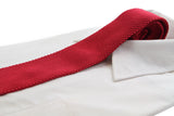 Mens Red Knitted Neck Tie